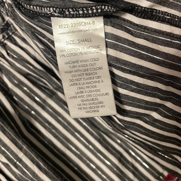 NWT SOLID & STRIPEDTHE PARKER Dress Combo- Blackout X Marshmallow Size S - Picture 8 of 9